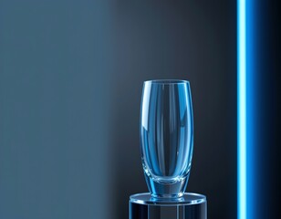 Poster - Elegant Bluetinted Vase Transparent Stand