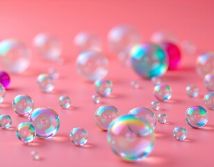 Poster - Iridescent Soap Bubbles Smooth Surface