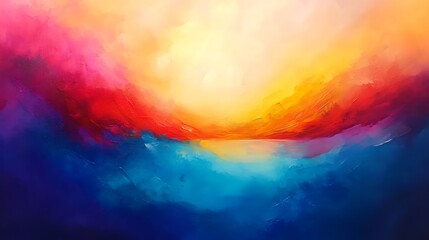Aufkleber - vibrant horizon with radiant tones and blended light for atmospheric depth color harmony emotional landscape and expressive visual storytelling concept.