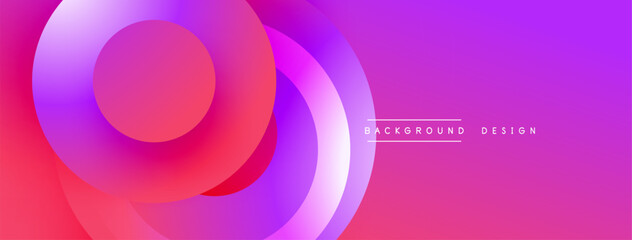Poster - abstract vibrant layers create dynamic composition. pink, purple hues blend smoothly, modern design 