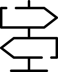 Aufkleber - Minimalistic Modern Rounded Outline Directions Icon