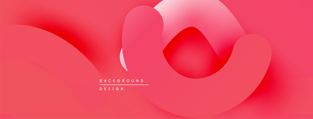 Aufkleber - Abstract red background. Fluid shapes overlap, creating soft gradients. Modern design element for digital projects.