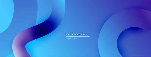 Poster - Abstract fluid shapes, blue purple gradient. Modern design, smooth curves, clean aesthetic. Background element for digital projects.