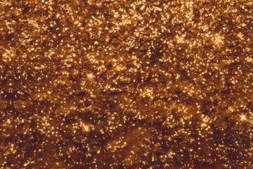 Poster - Luxurious Sparkling Texture of Bronze Glittery Confetti Background