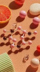 Leinwandbilder - High-Quality Professional Molecular Structure of PFAS Pollution Data Highlighted for Modern Environmental and Chemical Safety Awareness Campaigns