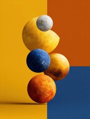 Leinwandbilder - Modern Premium Planetary Alignment with Vibrant Cosmic Design Authentic Astrological Concept for Digital Marketing and Social Media Campaigns