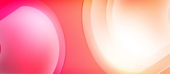 Fototapete - Abstract gradients, flowing shapes, warm colors dominate composition. Soft light creates dynamic visual effect.