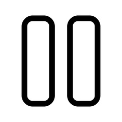 Poster - Pause Button Icon Vector From Web Design Set
