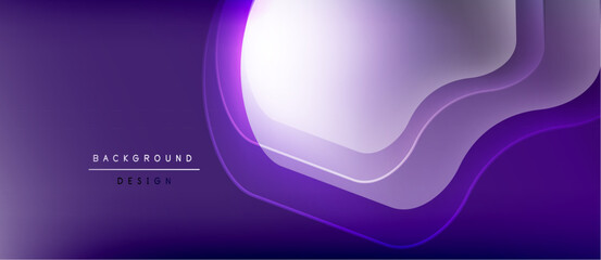 Fototapete - Abstract purple background. Overlapping layers create flowing shapes, gradient effect, modern design elements. Minimalist aesthetic.