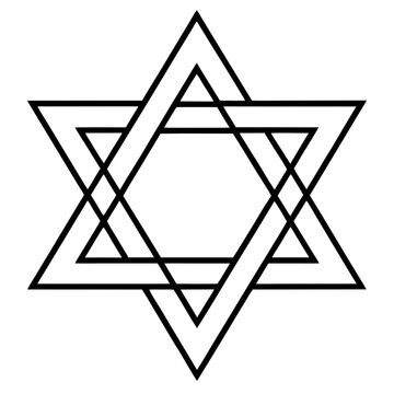 Minimalist Star of David Emblem – Editable Vector Design