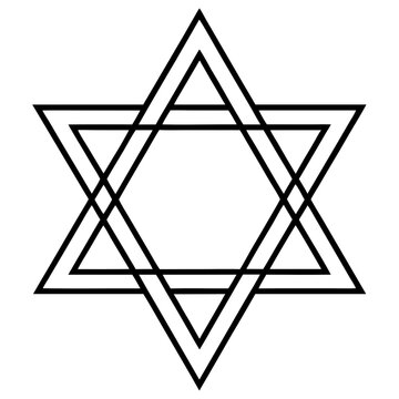 Minimalist Star of David Emblem – Editable Vector Design