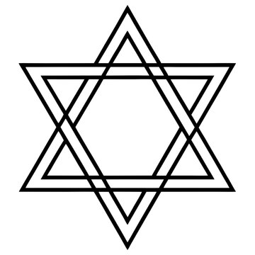 Minimalist Star of David Emblem – Editable Vector Design