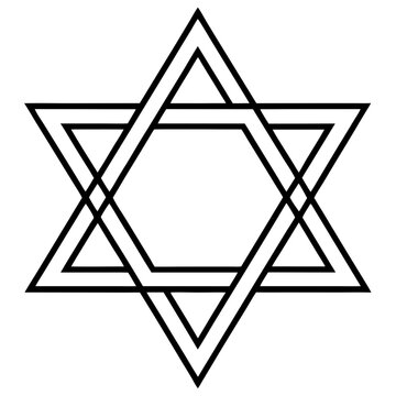 Minimalist Star of David Emblem – Editable Vector Design