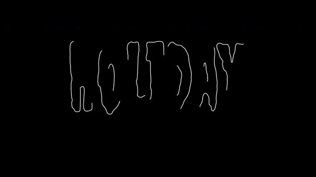 Animation of abstract light in white with the text 
