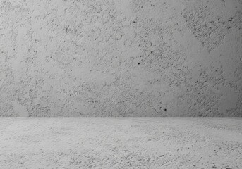 Poster - Grey Concrete Room Interior - Simple of a grey concrete room interior, ideal for backgrounds or product displays. Clean and minimalist