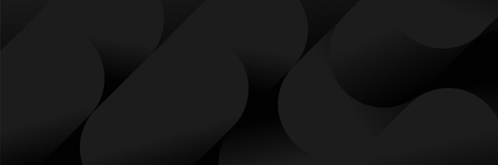 Wall Mural - abstract dark background featuring a soft black gradient and geometric shapes.