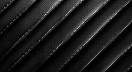 Poster - Diagonal Black Stripes Abstract Background - Abstract background featuring diagonal black stripes with a subtle textured effect. Perfect for modern designs