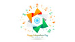 © New creative ideas - Happy independence day of india freedom celebration background. Tricolour vector illustration of glory and technology development.