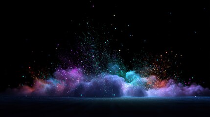 Poster - Colorful abstract particle background