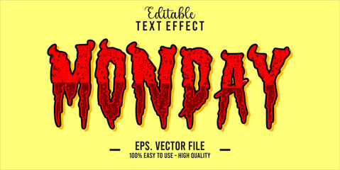Poster - Monday Text Style Effect, Editable Text Effect