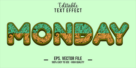 Poster - Monday Text Style Effect, Editable Text Effect