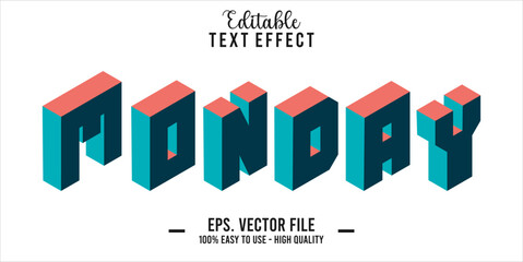 Poster - Monday Text Style Effect, Editable Text Effect
