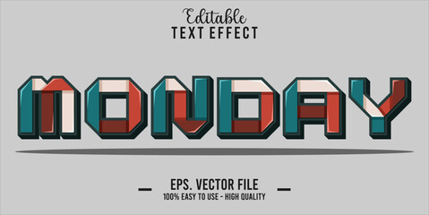Poster - Monday Text Style Effect, Editable Text Effect
