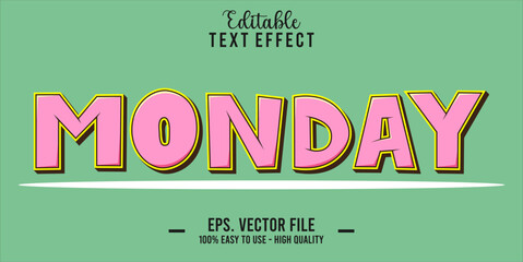 Poster - Monday Text Style Effect, Editable Text Effect