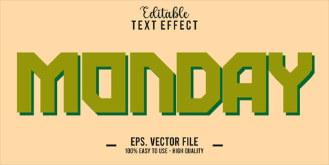 Poster - Monday Text Style Effect, Editable Text Effect