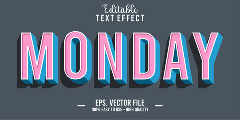 Poster - Monday Text Style Effect, Editable Text Effect