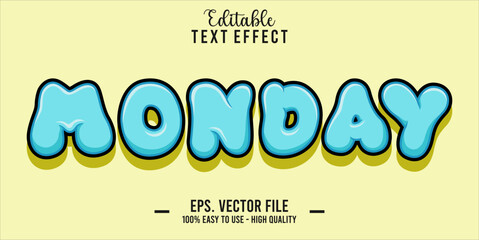Poster - Monday Text Style Effect, Editable Text Effect
