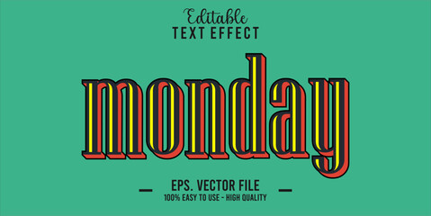 Poster - Monday Text Style Effect, Editable Text Effect