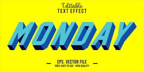 Poster - Monday Text Style Effect, Editable Text Effect