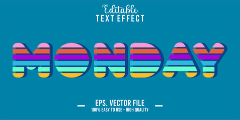 Poster - Monday Text Style Effect, Editable Text Effect