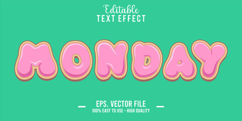 Poster - Monday Text Style Effect, Editable Text Effect