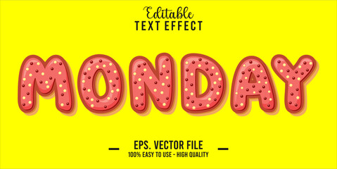 Poster - Monday Text Style Effect, Editable Text Effect