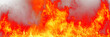 © SUE - Flames burning with sparks on background. Realistic flames burning on transparent background. Energetic and dynamic flames and exploding sparks.