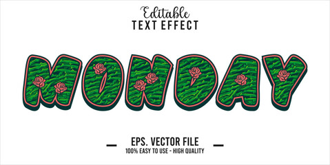 Poster - Monday Text Style Effect, Editable Text Effect