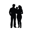 © hamiduls11arts - Silhouette of a young family, a father, mother and child together