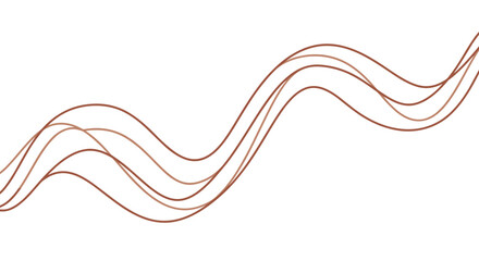 Poster - Curved abstract lines in minimalist wave design on white background