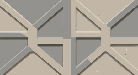 Poster - Abstract geometric pattern with concrete texture in modern neutral tones