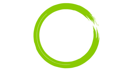 Poster - Green brushstroke circular design for modern artistic projects