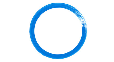 Poster - Dynamic blue circular brush stroke on white background