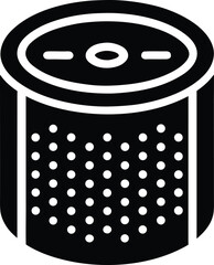 Poster - Voice assistant icon silhouette isolated on transparent background