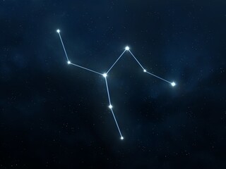 Wall Mural - constellation camelopardalis in the night sky. star cluster. astrological sign.