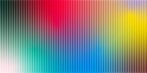 Poster - Abstract vibrant background with vertical black lines overlaying a multi-color gradient. Shades of red, pink, yellow, blue, green, cyan, and white and rainbow-like spectrum. Futuristic and energetic 