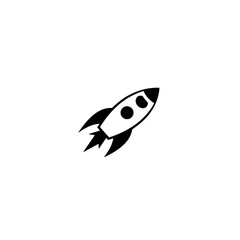 Poster - Clean and simple rocket icon representing startup growth and advanced aerospace technology