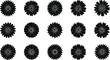 © Sanaullah - Vector art of a repeating pattern of black silhouette gerbera daisies, creating a simple and elegant floral design