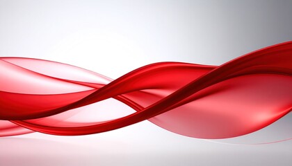 Aufkleber - Abstract Red Wave Motion Against A Soft Gradient Background Design With Energy and Flow