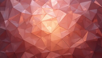 Aufkleber - Abstract geometric background with triangular facets in shades of red, orange, and pink, creating a textured and crystalline appearance.